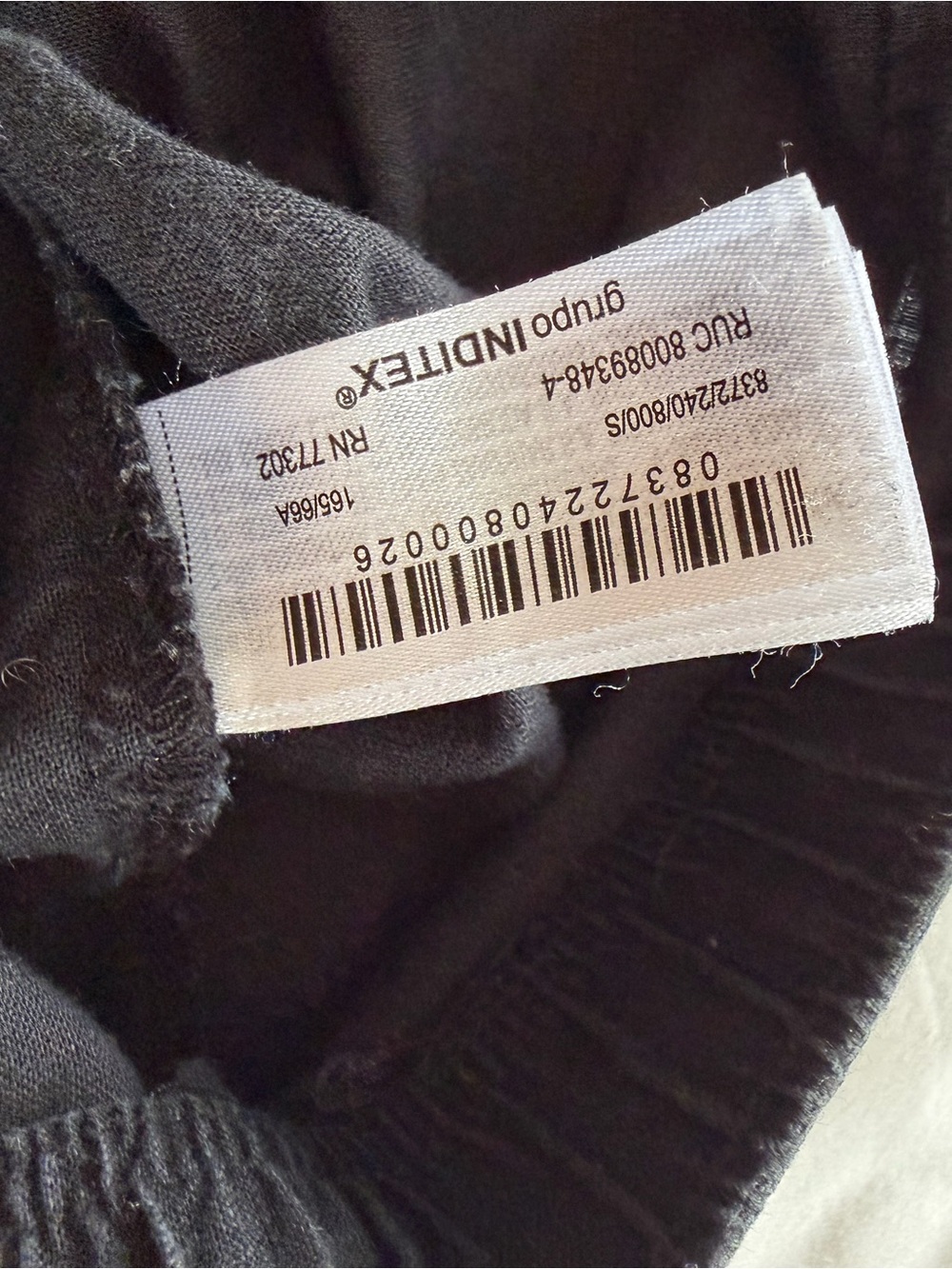 Zara Wide-Leg Black Women's Pants Elastic Waist- Cotton/linen-pockets-Tall/Small - Picture 6 of 12